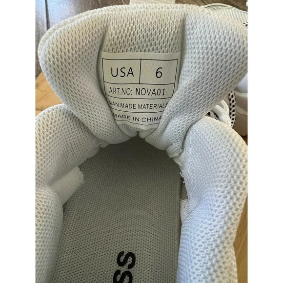 Berness Nova 01 Women's White Lace Up Running Mesh Sneaker Size 6 - Picture 4 of 6